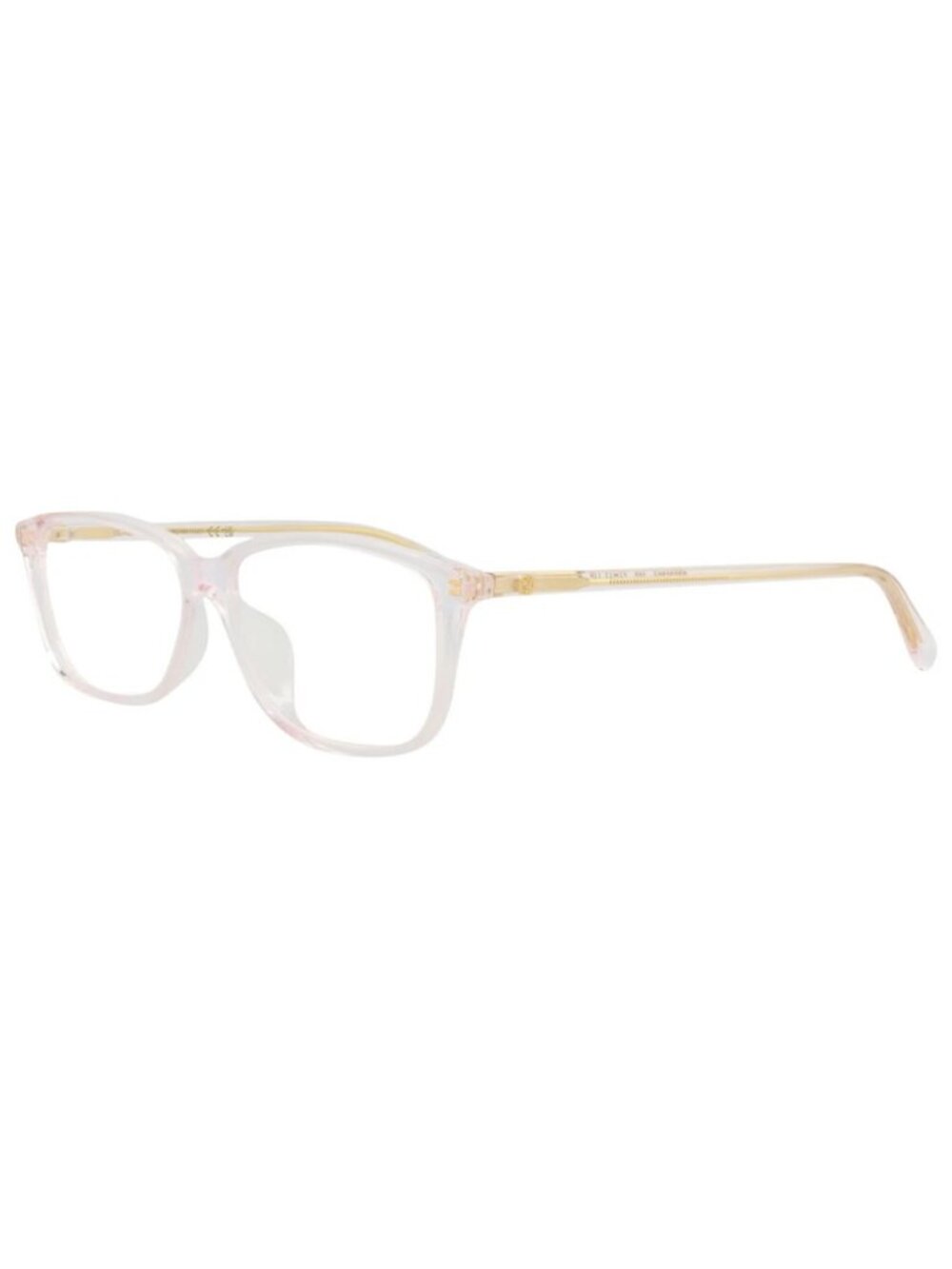 New Gucci Women's Eyeglasses Square Rectangle Recycled Acetate Frame Pink Pink